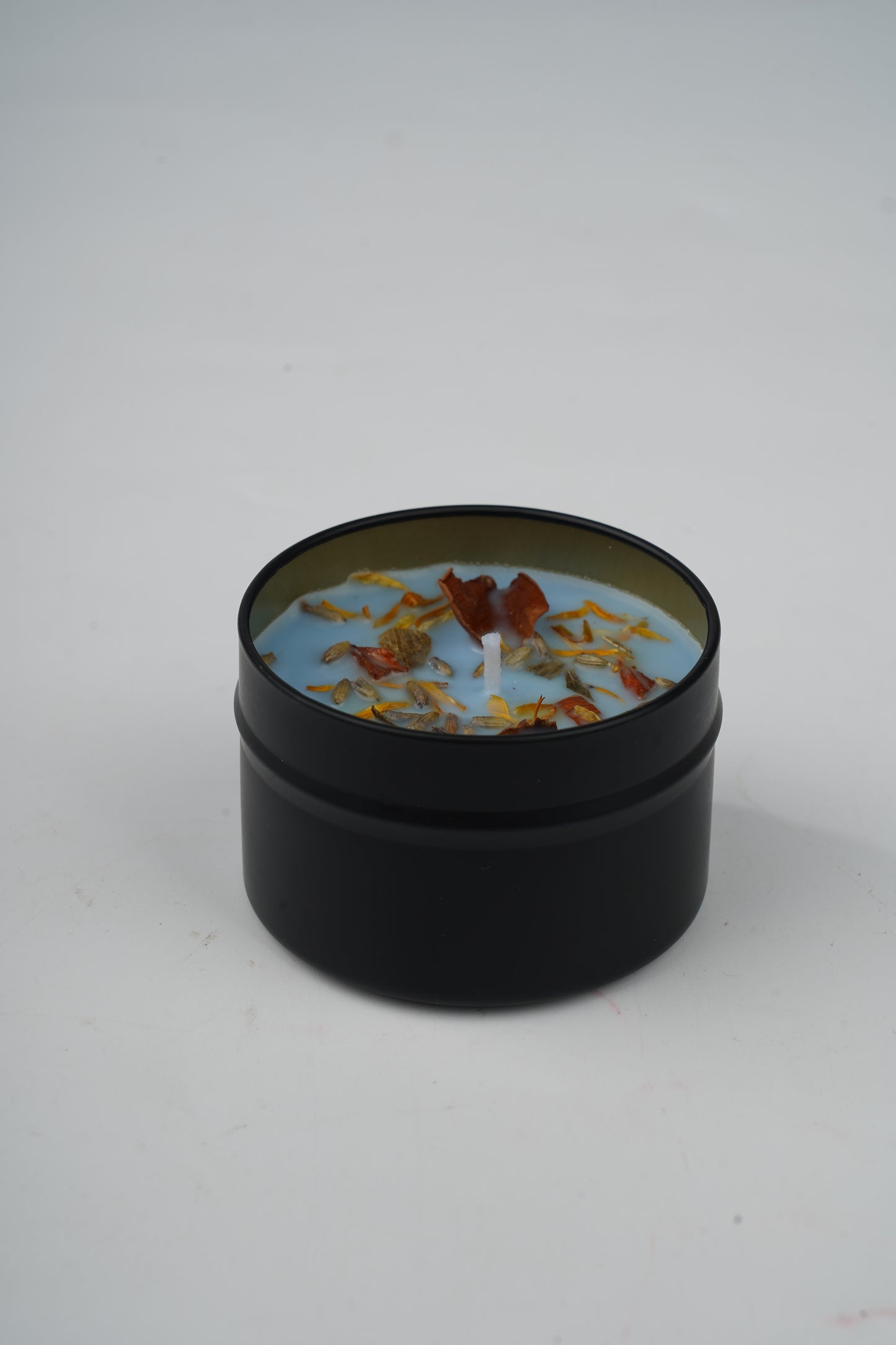 Scented Intention Candles | Crystal Tin Candles for Relaxation & Healing | 4 Scents: Vanilla, Berry, Rosemary, Lavender Eucalyptus